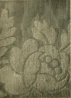 An illustration from Decorative textiles; an illustrated book on coverings for furniture, walls and floors, including damasks, brocades and velvets, tapestries, laces, embroideries, chintzes, cretones, drapery and furniture trimmings, wall papers, carpets and rugs, tooled and illuminated leathers (1918)