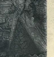 An illustration from Decorative textiles; an illustrated book on coverings for furniture, walls and floors, including damasks, brocades and velvets, tapestries, laces, embroideries, chintzes, cretones, drapery and furniture trimmings, wall papers, carpets and rugs, tooled and illuminated leathers (1918)