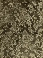 Picture 110 of 482 from Decorative textiles; an illustrated book on coverings for furniture, walls and floors, including damasks, brocades and velvets, tapestries, laces, embroideries, chintzes, cretonnes, drapery and furniture trimmings, wall papers, carpets and rugs, tooled and illuminated leathers (1918), leaf 107