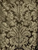 Picture 115 of 482 from Decorative textiles; an illustrated book on coverings for furniture, walls and floors, including damasks, brocades and velvets, tapestries, laces, embroideries, chintzes, cretonnes, drapery and furniture trimmings, wall papers, carpets and rugs, tooled and illuminated leathers (1918), leaf 108