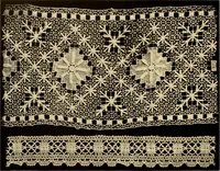 Picture 136 of 482 from Decorative textiles; an illustrated book on coverings for furniture, walls and floors, including damasks, brocades and velvets, tapestries, laces, embroideries, chintzes, cretonnes, drapery and furniture trimmings, wall papers, carpets and rugs, tooled and illuminated leathers (1918), leaf 123