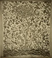 An illustration from Decorative textiles; an illustrated book on coverings for furniture, walls and floors, including damasks, brocades and velvets, tapestries, laces, embroideries, chintzes, cretonnes, drapery and furniture trimmings, wall papers, carpets and rugs, tooled and illuminated leathers (1918)