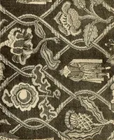 Picture 174 of 482 from Decorative textiles; an illustrated book on coverings for furniture, walls and floors, including damasks, brocades and velvets, tapestries, laces, embroideries, chintzes, cretonnes, drapery and furniture trimmings, wall papers, carpets and rugs, tooled and illuminated leathers (1918), leaf 149