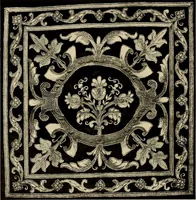 Picture 186 of 482 from Decorative textiles; an illustrated book on coverings for furniture, walls and floors, including damasks, brocades and velvets, tapestries, laces, embroideries, chintzes, cretonnes, drapery and furniture trimmings, wall papers, carpets and rugs, tooled and illuminated leathers (1918), leaf 155