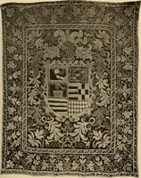 Picture 187 of 482 from Decorative textiles; an illustrated book on coverings for furniture, walls and floors, including damasks, brocades and velvets, tapestries, laces, embroideries, chintzes, cretonnes, drapery and furniture trimmings, wall papers, carpets and rugs, tooled and illuminated leathers (1918), leaf 156
