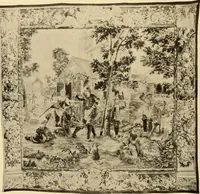 Picture 293 of 482 from Decorative textiles; an illustrated book on coverings for furniture, walls and floors, including damasks, brocades and velvets, tapestries, laces, embroideries, chintzes, cretonnes, drapery and furniture trimmings, wall papers, carpets and rugs, tooled and illuminated leathers (1918), leaf 273