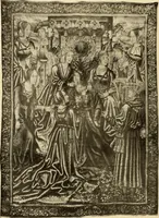 An illustration from Decorative textiles; an illustrated book on coverings for furniture, walls and floors, including damasks, brocades and velvets, tapestries, laces, embroideries, chintzes, cretonnes, drapery and furniture trimmings, wall papers, carpets and rugs, tooled and illuminated leathers (1918)