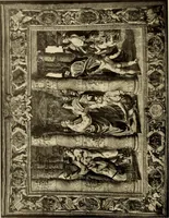 An illustration from Decorative textiles; an illustrated book on coverings for furniture, walls and floors, including damasks, brocades and velvets, tapestries, laces, embroideries, chintzes, cretonnes, drapery and furniture trimmings, wall papers, carpets and rugs, tooled and illuminated leathers (1918)