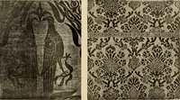 Picture 356 of 482 from Decorative textiles; an illustrated book on coverings for furniture, walls and floors, including damasks, brocades and velvets, tapestries, laces, embroideries, chintzes, cretonnes, drapery and furniture trimmings, wall papers, carpets and rugs, tooled and illuminated leathers (1918), leaf 354
