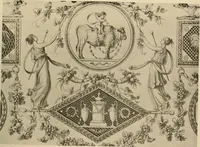 Picture 367 of 482 from Decorative textiles; an illustrated book on coverings for furniture, walls and floors, including damasks, brocades and velvets, tapestries, laces, embroideries, chintzes, cretonnes, drapery and furniture trimmings, wall papers, carpets and rugs, tooled and illuminated leathers (1918), leaf 366