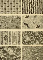 Picture 392 of 482 from Decorative textiles; an illustrated book on coverings for furniture, walls and floors, including damasks, brocades and velvets, tapestries, laces, embroideries, chintzes, cretonnes, drapery and furniture trimmings, wall papers, carpets and rugs, tooled and illuminated leathers (1918), leaf 383