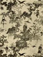Picture 405 of 482 from Decorative textiles; an illustrated book on coverings for furniture, walls and floors, including damasks, brocades and velvets, tapestries, laces, embroideries, chintzes, cretonnes, drapery and furniture trimmings, wall papers, carpets and rugs, tooled and illuminated leathers (1918), leaf 395