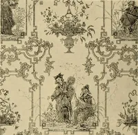 Picture 406 of 482 from Decorative textiles; an illustrated book on coverings for furniture, walls and floors, including damasks, brocades and velvets, tapestries, laces, embroideries, chintzes, cretonnes, drapery and furniture trimmings, wall papers, carpets and rugs, tooled and illuminated leathers (1918), leaf 395