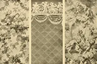 Picture 408 of 482 from Decorative textiles; an illustrated book on coverings for furniture, walls and floors, including damasks, brocades and velvets, tapestries, laces, embroideries, chintzes, cretonnes, drapery and furniture trimmings, wall papers, carpets and rugs, tooled and illuminated leathers (1918), leaf 399
