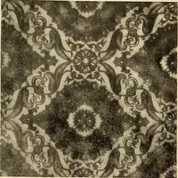 An illustration from Decorative textiles; an illustrated book on coverings for furniture, walls and floors, including damasks, brocades and velvets, tapestries, laces, embroideries, chintzes, cretonnes, drapery and furniture trimmings, wall papers, carpets and rugs, tooled and illuminated leathers (1918)