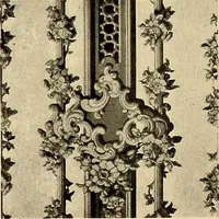 Picture 437 of 482 from Decorative textiles; an illustrated book on coverings for furniture, walls and floors, including damasks, brocades and velvets, tapestries, laces, embroideries, chintzes, cretonnes, drapery and furniture trimmings, wall papers, carpets and rugs, tooled and illuminated leathers (1918), leaf 417