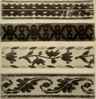 Picture 448 of 482 from Decorative textiles; an illustrated book on coverings for furniture, walls and floors, including damasks, brocades and velvets, tapestries, laces, embroideries, chintzes, cretonnes, drapery and furniture trimmings, wall papers, carpets and rugs, tooled and illuminated leathers (1918), leaf 426