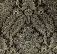 Picture 15 of 482 from Decorative textiles; an illustrated book on coverings for furniture, walls and floors, including damasks, brocades and velvets, tapestries, laces, embroideries, chintzes, cretonnes, drapery and furniture trimmings, wall papers, carpets and rugs, tooled and illuminated leathers (1918), leaf 43