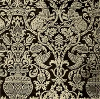 Picture 16 of 482 from Decorative textiles; an illustrated book on coverings for furniture, walls and floors, including damasks, brocades and velvets, tapestries, laces, embroideries, chintzes, cretonnes, drapery and furniture trimmings, wall papers, carpets and rugs, tooled and illuminated leathers (1918), leaf 43