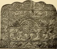 Picture 468 of 482 from Decorative textiles; an illustrated book on coverings for furniture, walls and floors, including damasks, brocades and velvets, tapestries, laces, embroideries, chintzes, cretonnes, drapery and furniture trimmings, wall papers, carpets and rugs, tooled and illuminated leathers (1918), leaf 447