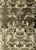 Picture 19 of 482 from Decorative textiles; an illustrated book on coverings for furniture, walls and floors, including damasks, brocades and velvets, tapestries, laces, embroideries, chintzes, cretonnes, drapery and furniture trimmings, wall papers, carpets and rugs, tooled and illuminated leathers (1918), leaf 47