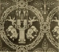 Picture 22 of 482 from Decorative textiles; an illustrated book on coverings for furniture, walls and floors, including damasks, brocades and velvets, tapestries, laces, embroideries, chintzes, cretonnes, drapery and furniture trimmings, wall papers, carpets and rugs, tooled and illuminated leathers (1918), leaf 47