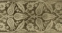 Picture 37 of 482 from Decorative textiles; an illustrated book on coverings for furniture, walls and floors, including damasks, brocades and velvets, tapestries, laces, embroideries, chintzes, cretonnes, drapery and furniture trimmings, wall papers, carpets and rugs, tooled and illuminated leathers (1918), leaf 63