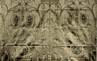 Picture 52 of 482 from Decorative textiles; an illustrated book on coverings for furniture, walls and floors, including damasks, brocades and velvets, tapestries, laces, embroideries, chintzes, cretonnes, drapery and furniture trimmings, wall papers, carpets and rugs, tooled and illuminated leathers (1918), leaf 71