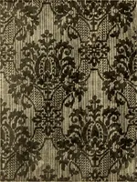 Picture 58 of 482 from Decorative textiles; an illustrated book on coverings for furniture, walls and floors, including damasks, brocades and velvets, tapestries, laces, embroideries, chintzes, cretonnes, drapery and furniture trimmings, wall papers, carpets and rugs, tooled and illuminated leathers (1918), leaf 77
