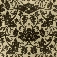 Picture 60 of 482 from Decorative textiles; an illustrated book on coverings for furniture, walls and floors, including damasks, brocades and velvets, tapestries, laces, embroideries, chintzes, cretonnes, drapery and furniture trimmings, wall papers, carpets and rugs, tooled and illuminated leathers (1918), leaf 77