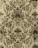 Picture 92 of 482 from Decorative textiles; an illustrated book on coverings for furniture, walls and floors, including damasks, brocades and velvets, tapestries, laces, embroideries, chintzes, cretonnes, drapery and furniture trimmings, wall papers, carpets and rugs, tooled and illuminated leathers (1918), leaf 97