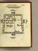 An illustration from De cosmographie va[n] Pe. Apianus. En[n] hoeme[n] de carten der lantscape[n] maect va[n] Ge[m]ma Phrysio bescreue[n], allen co[n]stigen en[n] subty len minsche[n] ter liefde[n] nu ierst in duytsche gesedt (1537)