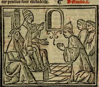 Picture 14 of 151 from Decretu[m] Gratiani : cu glossis dñi Joannis Theutonici prepositi Alberstatensis [et] annotationibus Bartholomei Brixiensis : [cum] diuisionibus Archidiaconi : [cum] Casibus a Bene., cõpositis per Bart. Brixi., correctis [et] pro clariore itellectu pluribus in locis extensis : [cum] concordia ad Bibliam : [cum] tabula marginalium glossularu[m] : [cum tabula] omniu canonu [et] concilio[rum] : [cum] Margarita Decreti : [cum] flosculis totius Decretia domio Joanne diacono compositis : [cum] additione in margine litteraru[m], quo minusculi characteres lineis intercepti, citius legenti appareant (1514), leaf 100