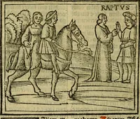 An illustration from Decretu[m] Gratiani : cu glossis dñi Joannis Theutonici prepositi Alberstatensis [et] annotationibus Bartholomei Brixiensis : [cum] diuisionibus Archidiaconi : [cum] Casibus a Bene., cõpositis per Bart. Brixi., correctis [et] pro clariore itellectu pluribus in locis extensis : [cum] concordia ad Bibliam : [cum] tabula marginalium glossularu[m] : [cum tabula] omniu canonu [et] concilio[rum] : [cum] Margarita Decreti : [cum] flosculis totius Decretia domio Joanne diacono compositis : [cum] additione in margine litteraru[m], quo minusculi characteres lineis intercepti, citius legenti appareant (1514)