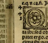 An illustration from Decretu[m] Gratiani : cu glossis dñi Joannis Theutonici prepositi Alberstatensis [et] annotationibus Bartholomei Brixiensis : [cum] diuisionibus Archidiaconi : [cum] Casibus a Bene., cõpositis per Bart. Brixi., correctis [et] pro clariore itellectu pluribus in locis extensis : [cum] concordia ad Bibliam : [cum] tabula marginalium glossularu[m] : [cum tabula] omniu canonu [et] concilio[rum] : [cum] Margarita Decreti : [cum] flosculis totius Decretia domio Joanne diacono compositis : [cum] additione in margine litteraru[m], quo minusculi characteres lineis intercepti, citius legenti appareant (1514)