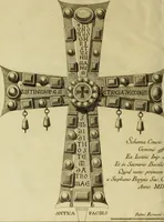 An illustration from De cruce Vaticana ex dono Iustini Augusti in parasceve maioris hebdomadae publicae venerationi exhiberi solita commentarius : cui accedit ritus salutationis crucis in ecclesia Antiochena Syrorum servatus, nunc primum Syriace & Latine editus adnotationibusque inlustratus (1779)