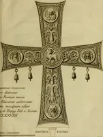 An illustration from De cruce Vaticana ex dono Iustini Augusti in parasceve maioris hebdomadae publicae venerationi exhiberi solita commentarius : cui accedit ritus salutationis crucis in ecclesia Antiochena Syrorum servatus, nunc primum Syriace & Latine editus adnotationibusque inlustratus (1779)