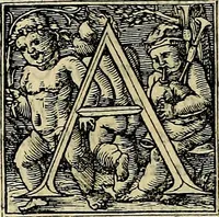An illustration from De deis gentivm, varia & multiplex historia, in qua simul de eorum imaginib. & cognominib. agitur, vbi plurima etiâ hactenus multis ignota explicantur, & pleraque clarius tractantur (1548)