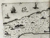 An illustration from De' disegni delle piv illvstri città et fortezza del mondo. la quale ne contiene cinquanta : con vna breve historia delle origini et accidenti loro, secondo l'ordine de' tempi (1569)