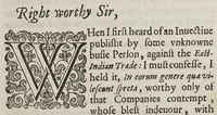 An illustration from The defence of trade. : In a letter to Sir Thomas Smith knight, gouernour of the East-India Companie, etc. (1615)