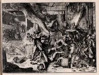 Picture 6 of 13 from De fransche tyrannie, dat is, Oprecht en waerachtig verhael van de grouwelijke wreetheden tot bodegraven, swammerdam en elders door de franssen gepleegt : benevens de laste toght van't heir des koninks van Vrankrijk in Brabant en Vlaenderen, met bygevoegde autentijke stukken : getrouwelijk, naer't origineel, uit het Frans vertaelt : en vermeerdert met'et gepasseerde op de dorpen van nichtvecht, waverveen en abkoude : met schoone kopere platen verçiert (1674), leaf 99
