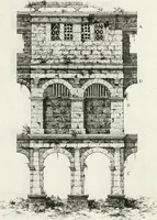 An illustration from Degli anfiteatri e particolarmente del Flavio di Roma, di quello d' Italica nella Spagna, e di quello di Pola nell' Istria (1788)