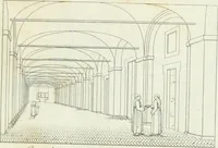An illustration from Degli edificj antichi e moderni di Roma; vedute in contorno (1817)