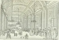 An illustration from Degli edificj antichi e moderni di Roma; vedute in contorno (1817)