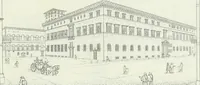 An illustration from Degli edificj antichi e moderni di Roma; vedute in contorno (1817)