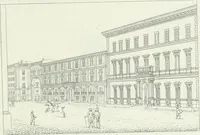 An illustration from Degli edificj antichi e moderni di Roma; vedute in contorno (1817)