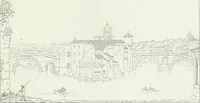 An illustration from Degli edificj antichi e moderni di Roma; vedute in contorno (1817)