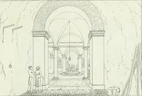 An illustration from Degli edificj antichi e moderni di Roma; vedute in contorno (1817)