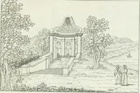 An illustration from Degli edificj antichi e moderni di Roma; vedute in contorno (1817)