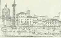 An illustration from Degli edificj antichi e moderni di Roma; vedute in contorno (1817)